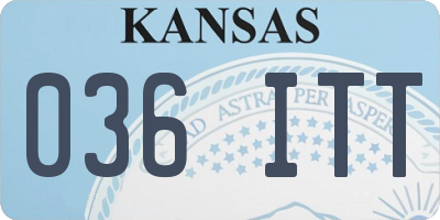 KS license plate 036ITT