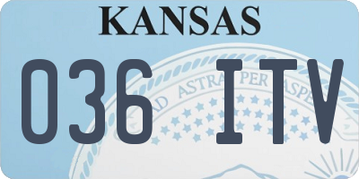 KS license plate 036ITV