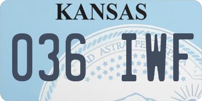 KS license plate 036IWF