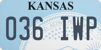 KS license plate 036IWP