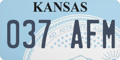 KS license plate 037AFM