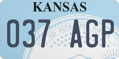 KS license plate 037AGP