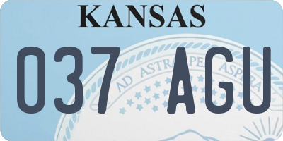 KS license plate 037AGU