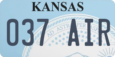 KS license plate 037AIR