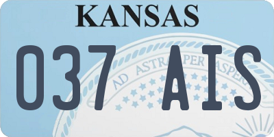 KS license plate 037AIS