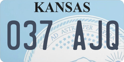 KS license plate 037AJQ