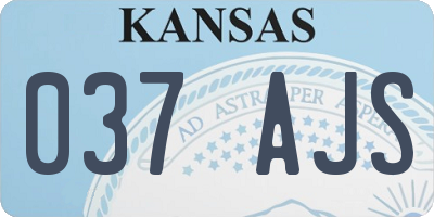 KS license plate 037AJS