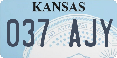 KS license plate 037AJY