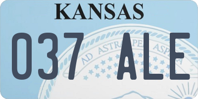 KS license plate 037ALE