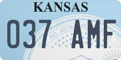 KS license plate 037AMF