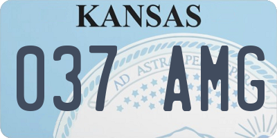 KS license plate 037AMG