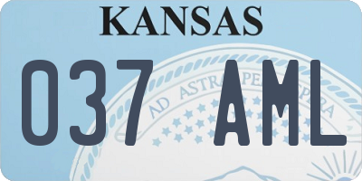 KS license plate 037AML