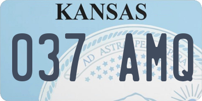 KS license plate 037AMQ
