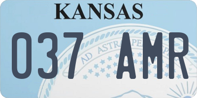 KS license plate 037AMR