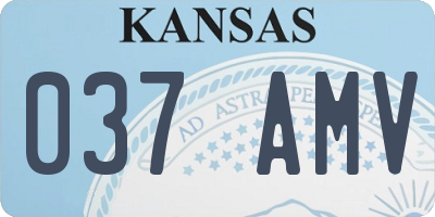 KS license plate 037AMV