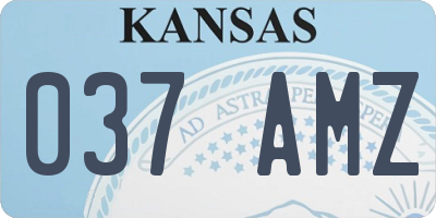 KS license plate 037AMZ