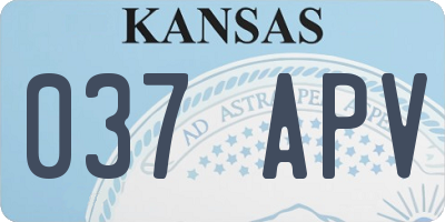 KS license plate 037APV