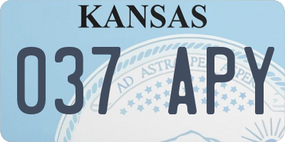 KS license plate 037APY