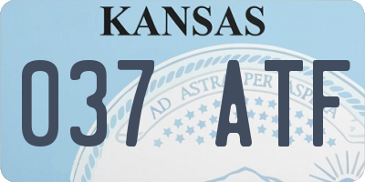 KS license plate 037ATF