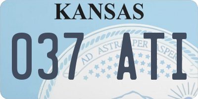 KS license plate 037ATI