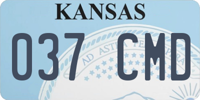 KS license plate 037CMD