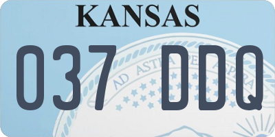 KS license plate 037DDQ