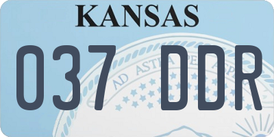 KS license plate 037DDR