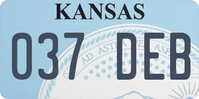 KS license plate 037DEB