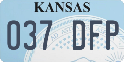 KS license plate 037DFP