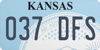 KS license plate 037DFS