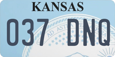 KS license plate 037DNQ