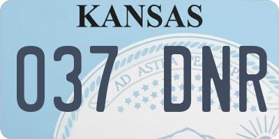KS license plate 037DNR