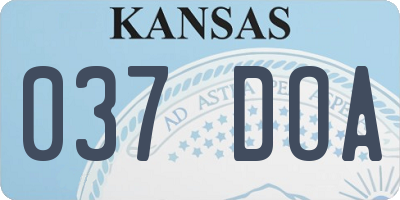KS license plate 037DOA