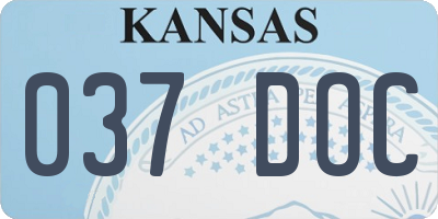 KS license plate 037DOC