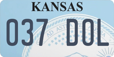 KS license plate 037DOL