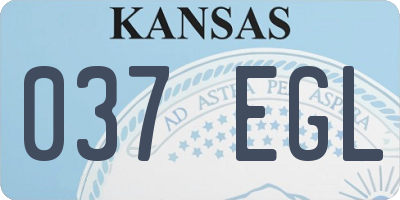 KS license plate 037EGL