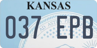 KS license plate 037EPB