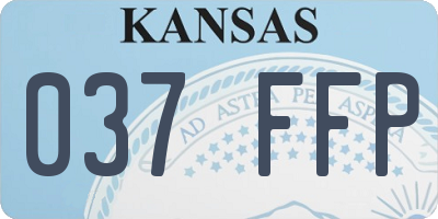 KS license plate 037FFP