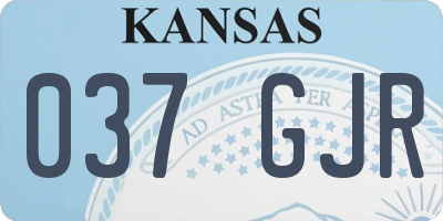 KS license plate 037GJR