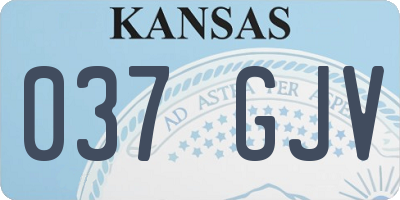 KS license plate 037GJV