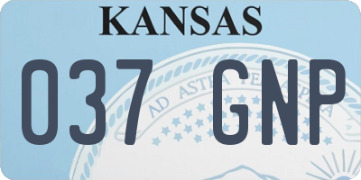 KS license plate 037GNP