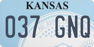 KS license plate 037GNQ
