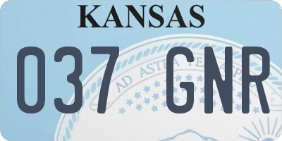 KS license plate 037GNR
