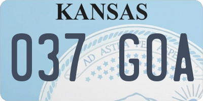 KS license plate 037GOA