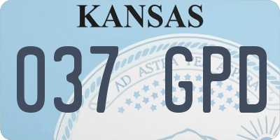 KS license plate 037GPD