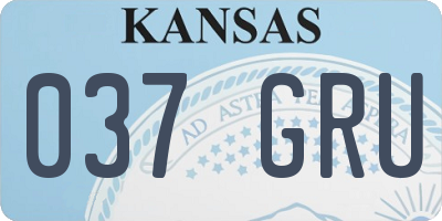 KS license plate 037GRU
