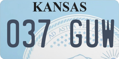 KS license plate 037GUW
