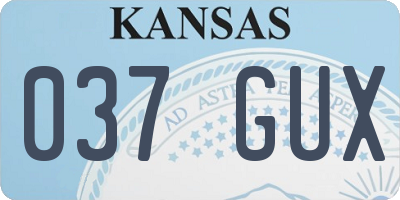 KS license plate 037GUX