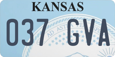 KS license plate 037GVA