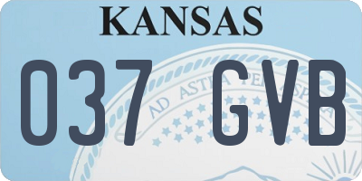 KS license plate 037GVB
